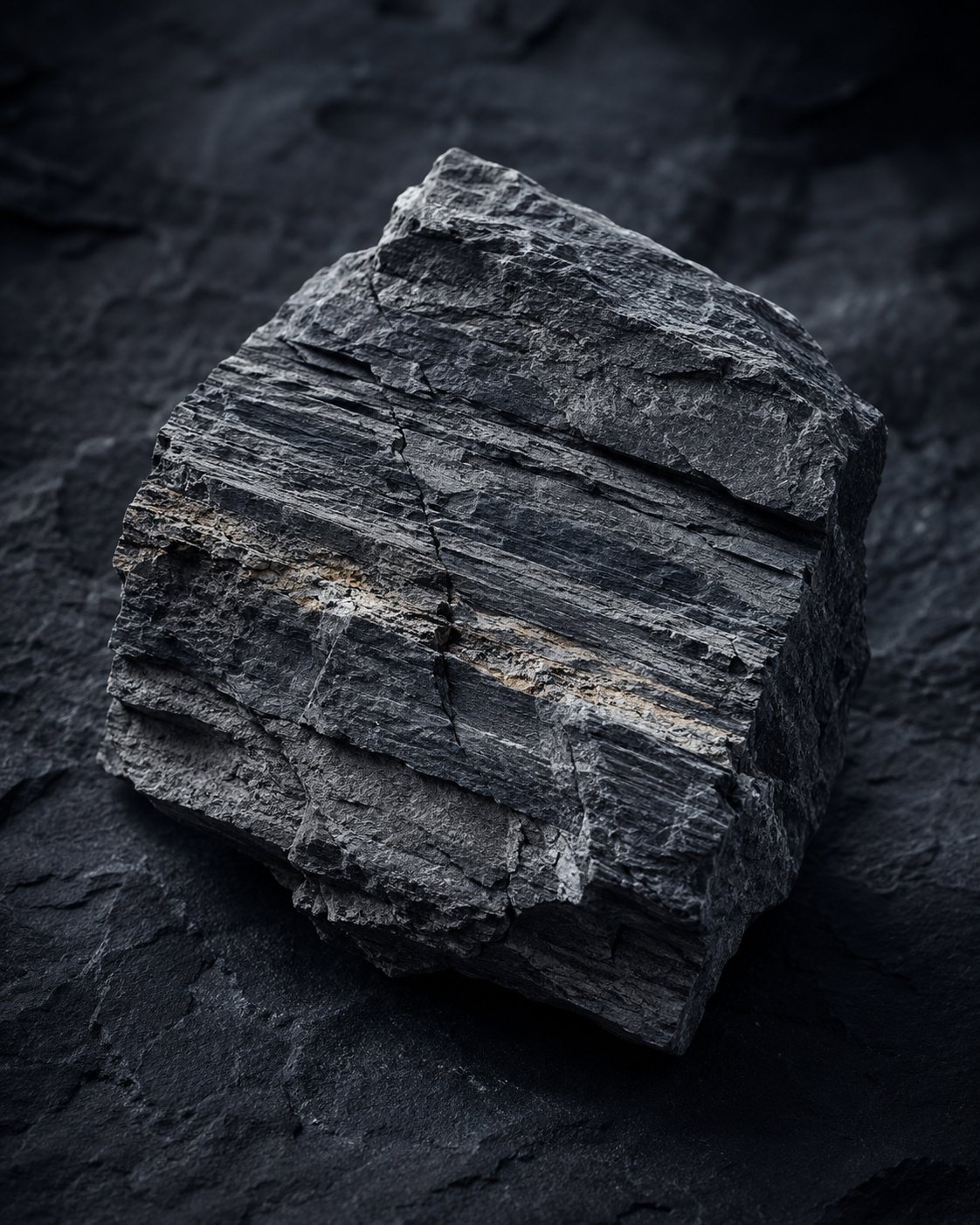 Layered Appalachian rock formation representing Cedar Mountain's mineral source