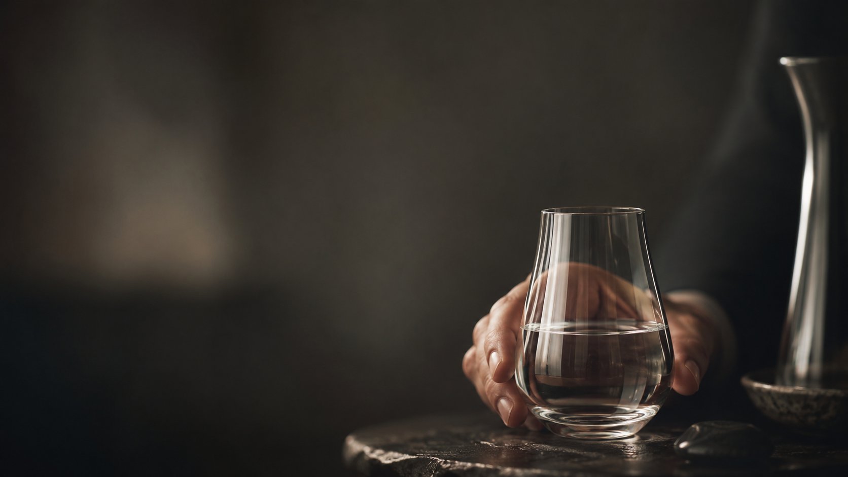 Cedar Mountain — a contemplative tasting experience on a dark background
