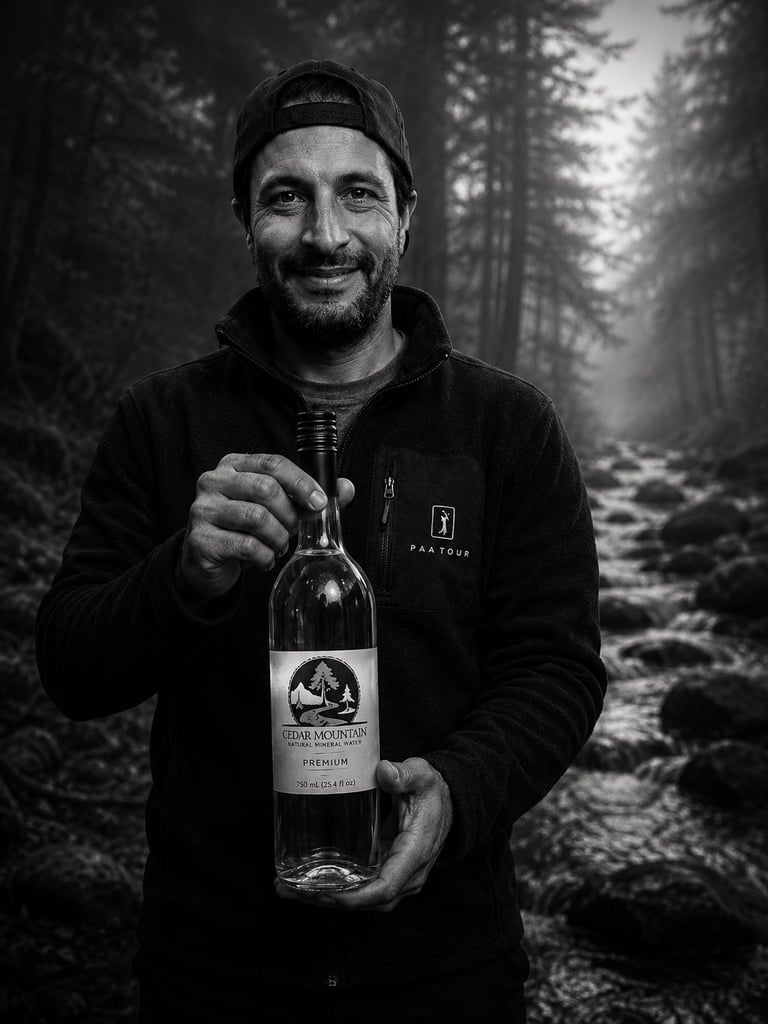 Hasan Fazelbhoy, Founder of Cedar Mountain Natural Mineral Water.